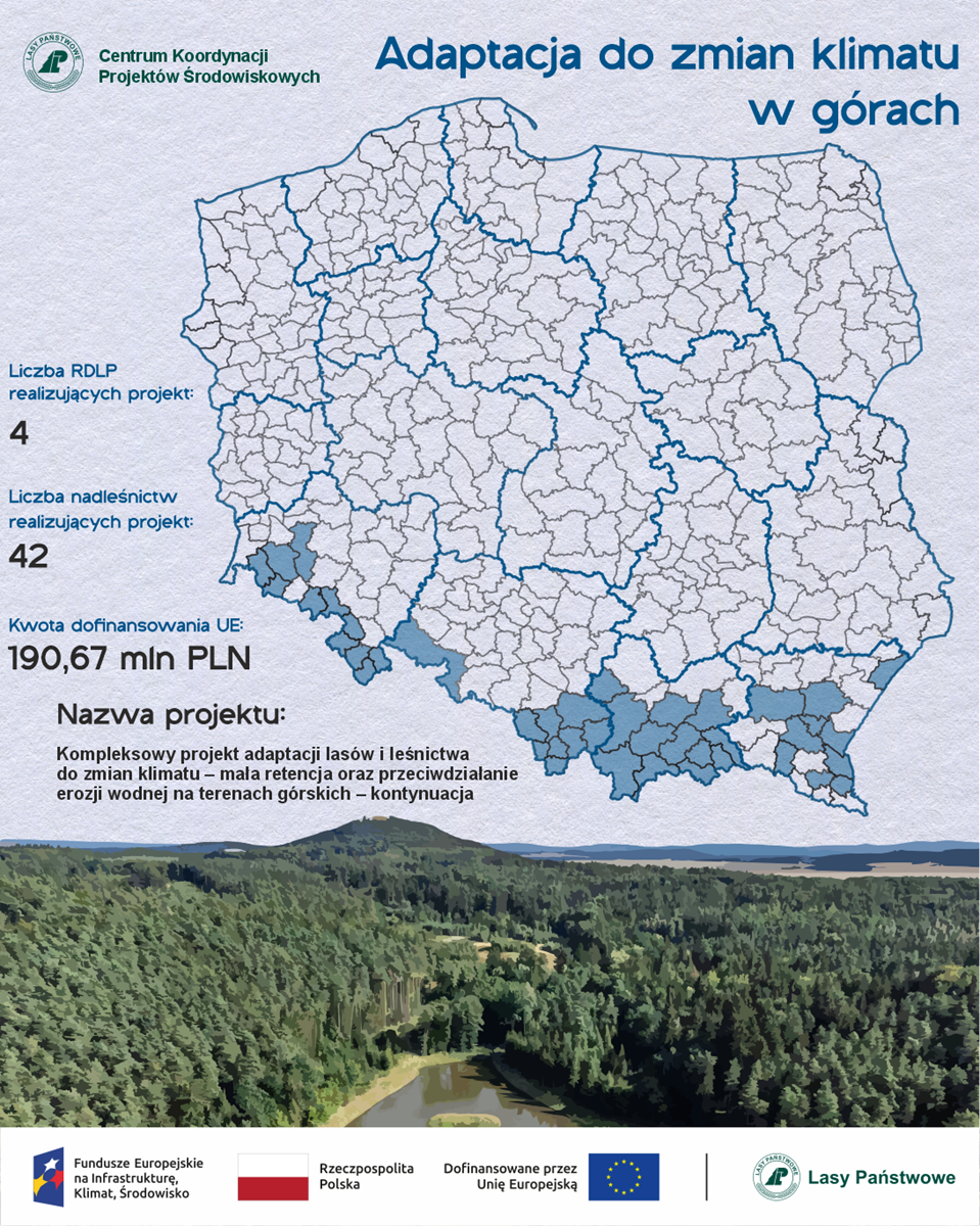 grafika przedstawiająca temat adaptacji do zmian klimatu w górach